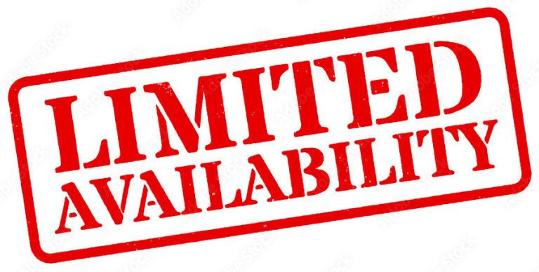 A red rectangular stamp with the words "LIMITED AVAILABILITY" in bold, uppercase letters.