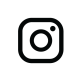 Black Instagram logo on a white background.